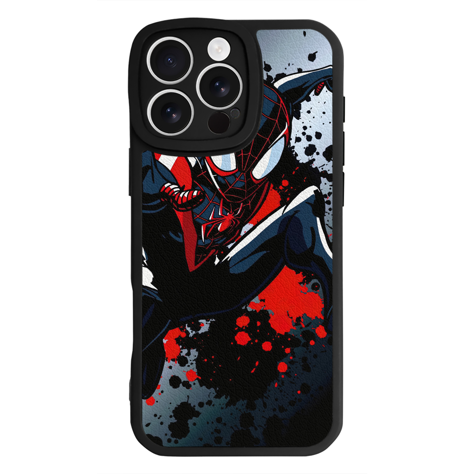 Spider Man スパイダーマン 【iPhone 16シリーズ対応】シリコンスマホケース（レザー調） 材質：シリコン